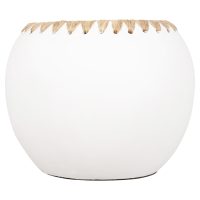 ΔΙΑΚΟΣΜΗΤΙΚΟ ΒΑΖΟ HM4375 ΤΕΡΑΚΟΤΑ ΣΕ ΛΕΥΚΟ ΜΕ ΠΛΕΞΗ ΨΑΘΑΣ ΣΤΟ ΣΤΟΜΙΟ Φ29x23Υεκ.