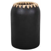 ΔΙΑΚΟΣΜΗΤΙΚΟ ΒΑΖΟ HM4376 ΤΕΡΑΚΟΤΑ ΣΕ ΜΑΥΡΟ ΜΕ ΠΛΕΞΗ ΣΤΟ ΣΤΟΜΙΟ Φ21Χ32εκ.