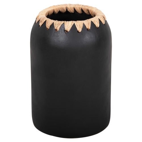 diakosmitiko-bazo-fb94376-terakota-se-ma ΔΙΑΚΟΣΜΗΤΙΚΟ ΒΑΖΟ HM4376 ΤΕΡΑΚΟΤΑ ΣΕ ΜΑΥΡΟ ΜΕ ΠΛΕΞΗ ΣΤΟ ΣΤΟΜΙΟ Φ21Χ32εκ.