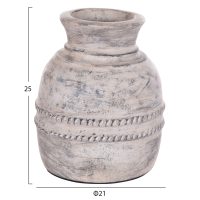 ΔΙΑΚΟΣΜΗΤΙΚΟ ΕΠΙΤΡΑΠΕΖΙΟ ΒΑΖΟ VERMO HM4393 ΤΕΡΑΚΟΤΑ ΣΕ ΑΝΟΙΧΤΟ ΓΚΡΙ Φ21x25Υεκ.