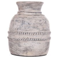 ΔΙΑΚΟΣΜΗΤΙΚΟ ΕΠΙΤΡΑΠΕΖΙΟ ΒΑΖΟ VERMO HM4393 ΤΕΡΑΚΟΤΑ ΣΕ ΑΝΟΙΧΤΟ ΓΚΡΙ Φ21x25Υεκ.