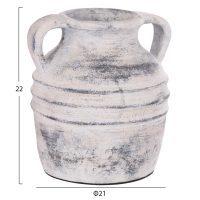 ΔΙΑΚΟΣΜΗΤΙΚΟ ΕΠΙΤΡΑΠΕΖΙΟ ΒΑΖΟ VERMO HM4398 ΤΕΡΑΚΟΤΑ ΣΕ ΑΝΟΙΧΤΟ ΓΚΡΙ Φ21x22Υεκ.