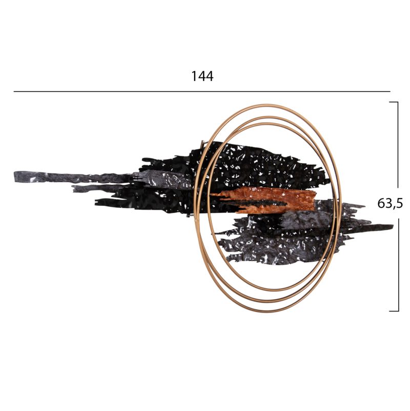 diakosmitiko-toichoy-fb94196-metallo-se-1 ΔΙΑΚΟΣΜΗΤΙΚΟ ΤΟΙΧΟΥ HM4196 ΜΕΤΑΛΛΟ ΣΕ ΜΑΥΡΟ-ΑΝΘΡΑΚΙ-ΧΡΥΣΟ 144x63,5Υ εκ.