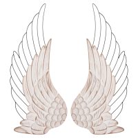 ΔΙΑΚΟΣΜΗΤΙΚΟ ΤΟΙΧΟΥ ΣΕΤ 2ΤΜΧ ΦΤΕΡΑ HM4223 MDF ΣΕ ΛΕΥΚΟ-ΜΑΥΡΟ ΜΕΤΑΛΛΟ 39x1,5x92Υ εκ.