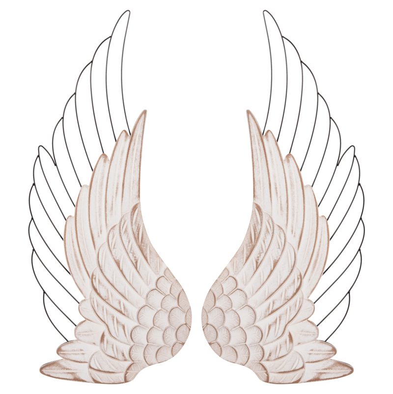 ΔΙΑΚΟΣΜΗΤΙΚΟ ΤΟΙΧΟΥ ΣΕΤ 2ΤΜΧ ΦΤΕΡΑ HM4223 MDF ΣΕ ΛΕΥΚΟ-ΜΑΥΡΟ ΜΕΤΑΛΛΟ 39x1,5x92Υ εκ.