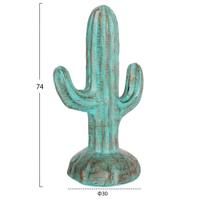 ΔΙΑΚΟΣΜΗΤΙΚΟΣ ΚΑΚΤΟΣ ΔΑΠΕΔΟΥ CACTUS HM4386.03S ΓΥΨΟΣ ΣΕ ΤΙΡΚΟΥΑΖ 42x30x74Υεκ.