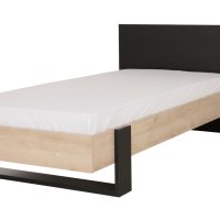 Duplex Κρεβάτι Μονό 100x204εκ. ( για στρώμα 90x200εκ.)  Black/Natural Chestnut