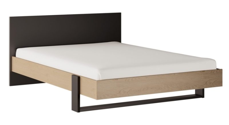 duplex_pla Duplex Κρεβάτι Διπλό 150x204εκ. (για στρώμα 140x200εκ. ) Black/Natural Chestnut