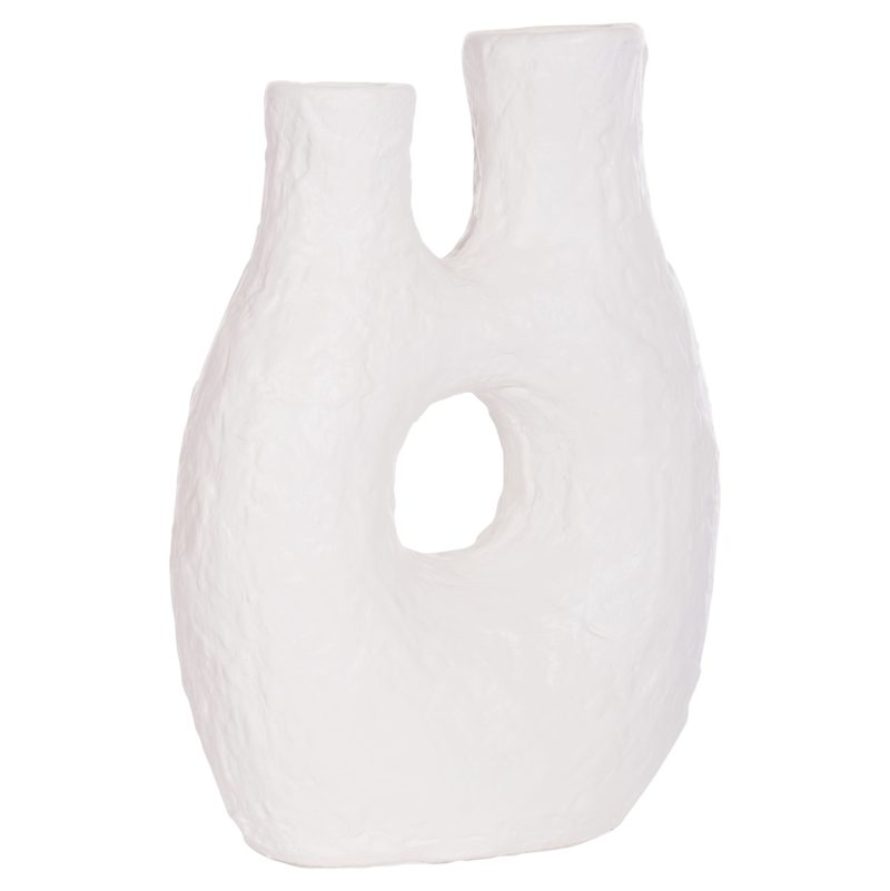 ΕΠΙΤΡΑΠΕΖΙΟ ΔΙΑΚΟΣΜΗΤΙΚΟ ΒΑΖΟ NAMENTIS HM4665.02L ΛΕΥΚΗ ΤΕΡΑΚΟΤΑ--27x13.5x37Υεκ