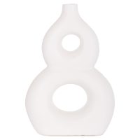 ΕΠΙΤΡΑΠΕΖΙΟ ΔΙΑΚΟΣΜΗΤΙΚΟ ΒΑΖΟ FIORIN HM4666.02S ΤΕΡΑΚΟΤΑ ΣΕ ΛΕΥΚΟ--21x7.5x31Υεκ.