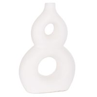 ΕΠΙΤΡΑΠΕΖΙΟ ΔΙΑΚΟΣΜΗΤΙΚΟ ΒΑΖΟ FIORIN HM4666.02S ΤΕΡΑΚΟΤΑ ΣΕ ΛΕΥΚΟ--21x7.5x31Υεκ.