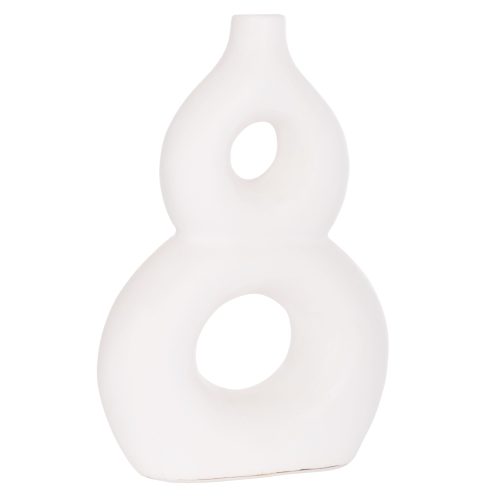 ΕΠΙΤΡΑΠΕΖΙΟ ΔΙΑΚΟΣΜΗΤΙΚΟ ΒΑΖΟ FIORIN HM4666.02S ΤΕΡΑΚΟΤΑ ΣΕ ΛΕΥΚΟ--21x7.5x31Υεκ.