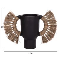 ΕΠΙΤΡΑΠΕΖΙΟ ΔΙΑΚΟΣΜΗΤΙΚΟ ΒΑΖΟ ALICA HM4668.01L ΜΑΥΡΗ ΤΕΡΑΚΟΤΑ & GRASS--64x22x38Υεκ