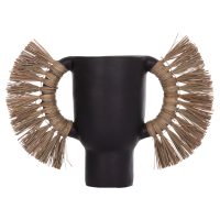 ΕΠΙΤΡΑΠΕΖΙΟ ΔΙΑΚΟΣΜΗΤΙΚΟ ΒΑΖΟ ALICA HM4668.01L ΜΑΥΡΗ ΤΕΡΑΚΟΤΑ & GRASS--64x22x38Υεκ