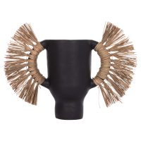 ΕΠΙΤΡΑΠΕΖΙΟ ΔΙΑΚΟΣΜΗΤΙΚΟ ΒΑΖΟ ALICA HM4668.01S ΜΑΥΡΗ ΤΕΡΑΚΟΤΑ & GRASS--55x19x34Υεκ