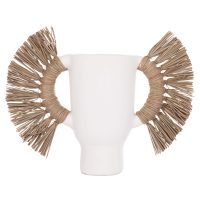 ΕΠΙΤΡΑΠΕΖΙΟ ΔΙΑΚΟΣΜΗΤΙΚΟ ΒΑΖΟ ALICA HM4668.02S ΛΕΥΚΗ ΤΕΡΑΚΟΤΑ & GRASS--55x19x34Υεκ