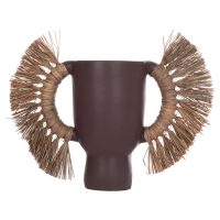 ΕΠΙΤΡΑΠΕΖΙΟ ΔΙΑΚΟΣΜΗΤΙΚΟ ΒΑΖΟ ALICA HM4668.07L ΣΟΚΟΛΑΤΙ ΤΕΡΑΚΟΤΑ & GRASS--64x22x38Υεκ