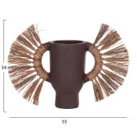 ΕΠΙΤΡΑΠΕΖΙΟ ΔΙΑΚΟΣΜΗΤΙΚΟ ΒΑΖΟ ALICA HM4668.07S ΣΟΚΟΛΑΤΙ ΤΕΡΑΚΟΤΑ & GRASS--55x19x34Υεκ