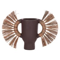 ΕΠΙΤΡΑΠΕΖΙΟ ΔΙΑΚΟΣΜΗΤΙΚΟ ΒΑΖΟ ALICA HM4668.07S ΣΟΚΟΛΑΤΙ ΤΕΡΑΚΟΤΑ & GRASS--55x19x34Υεκ