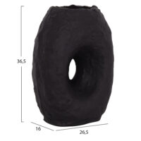 ΕΠΙΤΡΑΠΕΖΙΟ ΔΙΑΚΟΣΜΗΤΙΚΟ ΒΑΖΟ NAMENTIS HM4673.01L ΜΑΥΡΗ ΤΕΡΑΚΟΤΑ--26.5x16x36.5Υεκ