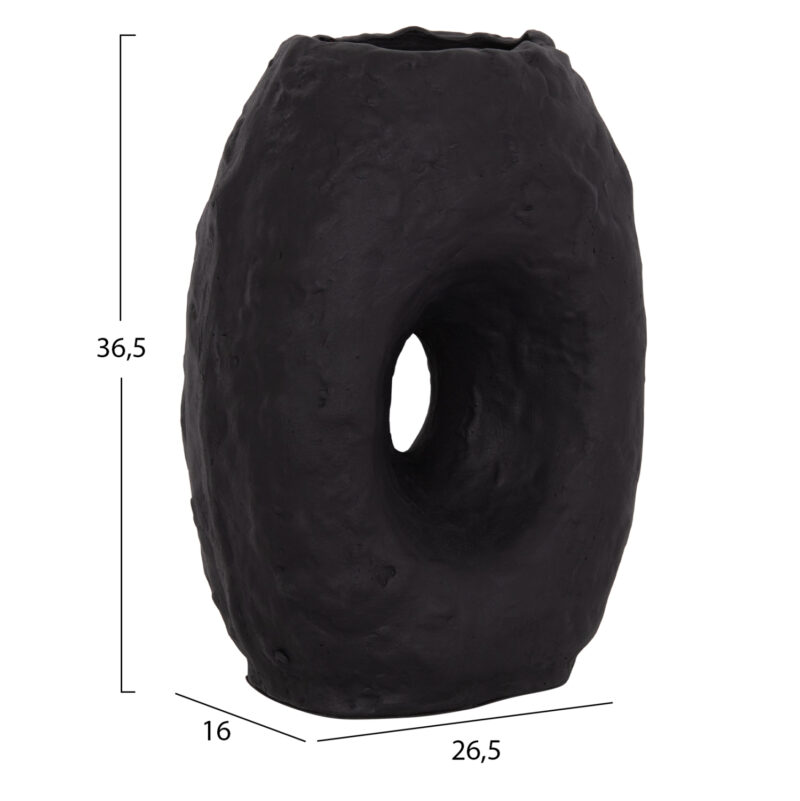 ΕΠΙΤΡΑΠΕΖΙΟ ΔΙΑΚΟΣΜΗΤΙΚΟ ΒΑΖΟ NAMENTIS HM4673.01L ΜΑΥΡΗ ΤΕΡΑΚΟΤΑ--26.5x16x36.5Υεκ