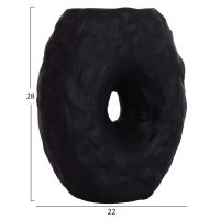 ΕΠΙΤΡΑΠΕΖΙΟ ΔΙΑΚΟΣΜΗΤΙΚΟ ΒΑΖΟ NAMENTIS HM4673.01S ΜΑΥΡΗ ΤΕΡΑΚΟΤΑ--22x13x28Υεκ