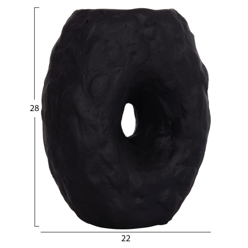 ΕΠΙΤΡΑΠΕΖΙΟ ΔΙΑΚΟΣΜΗΤΙΚΟ ΒΑΖΟ NAMENTIS HM4673.01S ΜΑΥΡΗ ΤΕΡΑΚΟΤΑ--22x13x28Υεκ