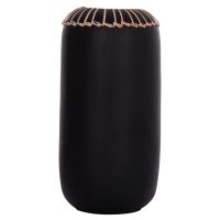 ΕΠΙΤΡΑΠΕΖΙΟ ΔΙΑΚΟΣΜΗΤΙΚΟ ΒΑΖΟ LENNOX HM4675.01S TΕΡΑΚΟΤΑ ΣΕ ΜΑΥΡΟ--Φ18x33Υεκ.