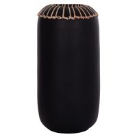 ΕΠΙΤΡΑΠΕΖΙΟ ΔΙΑΚΟΣΜΗΤΙΚΟ ΒΑΖΟ LENNOX HM4675.01S TΕΡΑΚΟΤΑ ΣΕ ΜΑΥΡΟ--Φ18x33Υεκ.