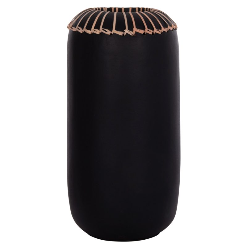 ΕΠΙΤΡΑΠΕΖΙΟ ΔΙΑΚΟΣΜΗΤΙΚΟ ΒΑΖΟ LENNOX HM4675.01S TΕΡΑΚΟΤΑ ΣΕ ΜΑΥΡΟ--Φ18x33Υεκ.