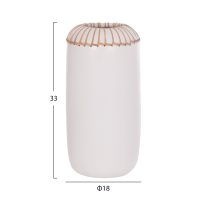 ΕΠΙΤΡΑΠΕΖΙΟ ΔΙΑΚΟΣΜΗΤΙΚΟ ΒΑΖΟ LENNOX HM4675.02S TΕΡΑΚΟΤΑ ΣΕ ΛΕΥΚΟ--Φ18x33Υεκ.