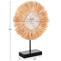 epitrapezio-diakosmitiko-fb94224-ines-ra-1 ΕΠΙΤΡΑΠΕΖΙΟ ΔΙΑΚΟΣΜΗΤΙΚΟ HM4224 ΙΝΕΣ RAFFIA ΣΕ ΦΥΣΙΚΟ-ΜΑΥΡΗ ΞΥΛΙΝΗ ΒΑΣΗ 18x9x43Υεκ.