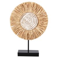 epitrapezio-diakosmitiko-fb94224-ines-ra-2 ΕΠΙΤΡΑΠΕΖΙΟ ΔΙΑΚΟΣΜΗΤΙΚΟ HM4224 ΙΝΕΣ RAFFIA ΣΕ ΦΥΣΙΚΟ-ΜΑΥΡΗ ΞΥΛΙΝΗ ΒΑΣΗ 18x9x43Υεκ.