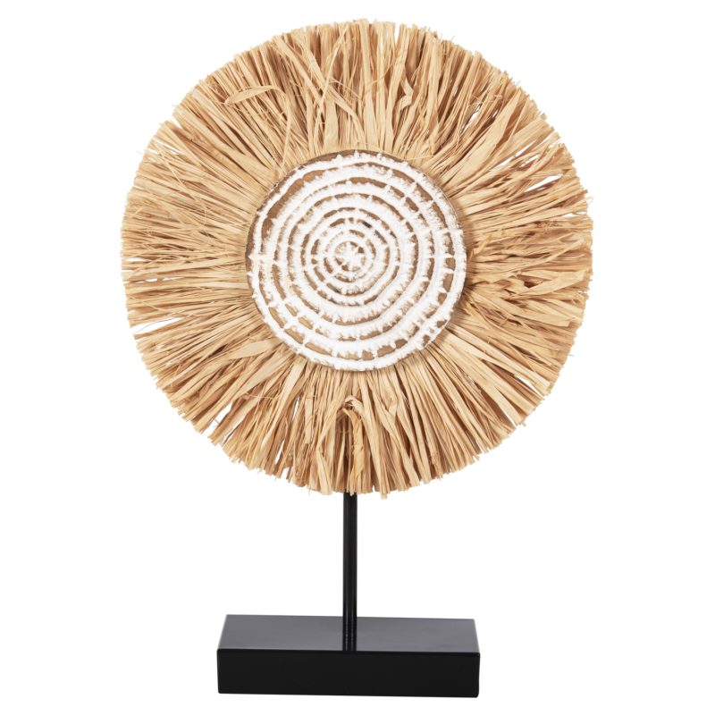 epitrapezio-diakosmitiko-fb94224-ines-ra-2 ΕΠΙΤΡΑΠΕΖΙΟ ΔΙΑΚΟΣΜΗΤΙΚΟ HM4224 ΙΝΕΣ RAFFIA ΣΕ ΦΥΣΙΚΟ-ΜΑΥΡΗ ΞΥΛΙΝΗ ΒΑΣΗ 18x9x43Υεκ.