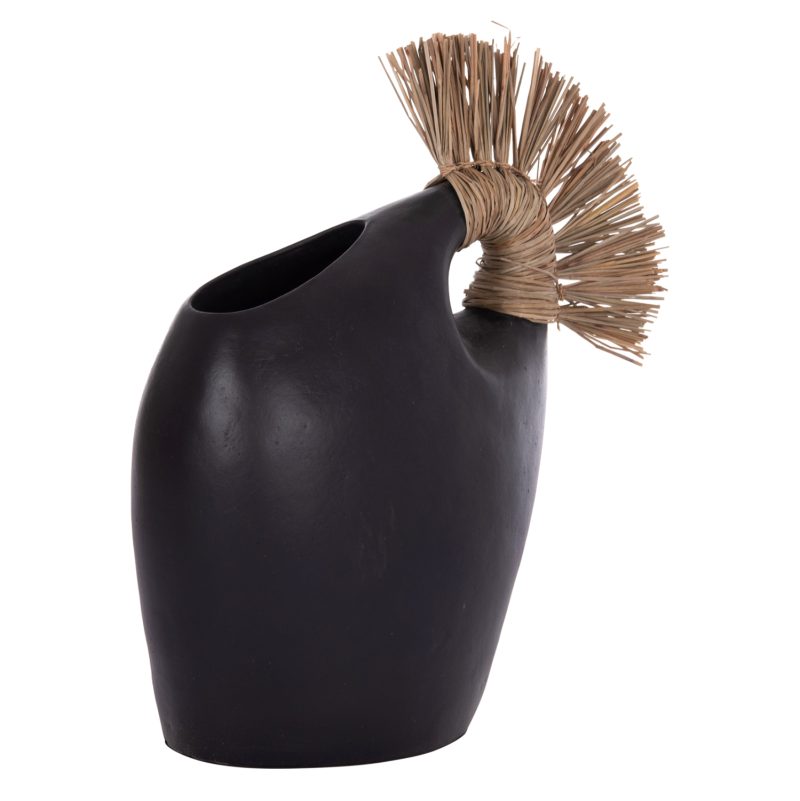 ΕΠΙΤΡΑΠΕΖΙΟ ΔΙΑΚΟΣΜΗΤΙΚΟ ALICA2 HM4671.01 ΜΑΥΡΗ ΤΕΡΑΚΟΤΑ & GRASS--44x18x50Υεκ.