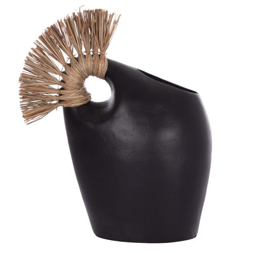 ΕΠΙΤΡΑΠΕΖΙΟ ΔΙΑΚΟΣΜΗΤΙΚΟ ALICA2 HM4671.01 ΜΑΥΡΗ ΤΕΡΑΚΟΤΑ & GRASS--44x18x50Υεκ.