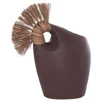 ΕΠΙΤΡΑΠΕΖΙΟ ΔΙΑΚΟΣΜΗΤΙΚΟ ALICA2 HM4671.07 ΣΟΚΟΛΑΤΙ ΤΕΡΑΚΟΤΑ & GRASS--44x18x50Υεκ.