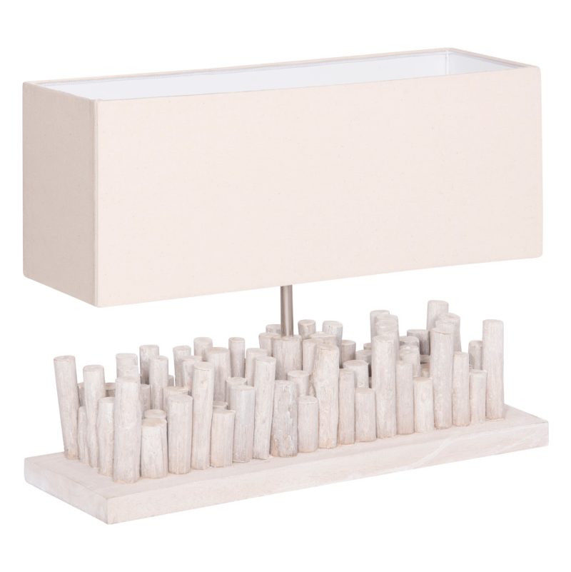 ΕΠΙΤΡΑΠΕΖΙΟ ΦΩΤΙΣΤΙΚΟ TWIGGY HM4426 DRIFTWOOD & ΚΑΠΕΛΟ ΣΕ ΛΕΥΚΟ 50,5x16,5x40Υεκ.