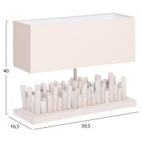 ΕΠΙΤΡΑΠΕΖΙΟ ΦΩΤΙΣΤΙΚΟ TWIGGY HM4426 DRIFTWOOD & ΚΑΠΕΛΟ ΣΕ ΛΕΥΚΟ 50,5x16,5x40Υεκ.