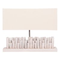 ΕΠΙΤΡΑΠΕΖΙΟ ΦΩΤΙΣΤΙΚΟ TWIGGY HM4426 DRIFTWOOD & ΚΑΠΕΛΟ ΣΕ ΛΕΥΚΟ 50,5x16,5x40Υεκ.
