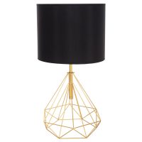 ΕΠΙΤΡΑΠΕΖΙΟ ΦΩΤΙΣΤΙΚΟ GEILO HM7416.12 ΧΡΥΣΟ ΜΕΤΑΛΛΙΚΟ--ΜΑΥΡΟ PVC ΚΑΠΕΛΟ Φ25x48,5Υεκ.