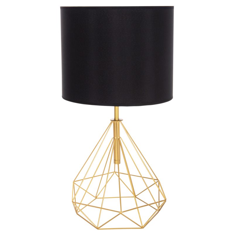 ΕΠΙΤΡΑΠΕΖΙΟ ΦΩΤΙΣΤΙΚΟ GEILO HM7416.12 ΧΡΥΣΟ ΜΕΤΑΛΛΙΚΟ--ΜΑΥΡΟ PVC ΚΑΠΕΛΟ Φ25x48,5Υεκ.