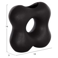 ΕΠΙΤΡΑΠΕΖΙΟ ΚΕΡΑΜΙΚΟ ΔΙΑΚΟΣΜΗΤΙΚΟ SEBOR HM4594.02 ΜΑΥΡΟ ΜΑΤ 18x9x18Υεκ