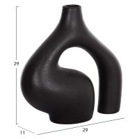 ΕΠΙΤΡΑΠΕΖΙΟ ΚΕΡΑΜΙΚΟ ΔΙΑΚΟΣΜΗΤΙΚΟ ISIL HM4597.02 ΜΑΥΡΟ ΜΑΤ 29x11x29Υεκ