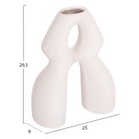 ΕΠΙΤΡΑΠΕΖΙΟ ΚΕΡΑΜΙΚΟ ΔΙΑΚΟΣΜΗΤΙΚΟ ISIL HM4598.01 ΥΠΟΛΕΥΚΟ ΚΡΥΣΤΑΛΛΙΚΟ 25x9x29,5Υεκ