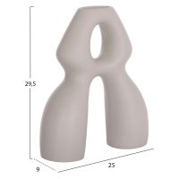 ΕΠΙΤΡΑΠΕΖΙΟ ΚΕΡΑΜΙΚΟ ΔΙΑΚΟΣΜΗΤΙΚΟ ISIL HM4598.03 ΓΚΡΙ ΜΑΤ 25x9x29,5Υεκ