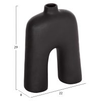 ΕΠΙΤΡΑΠΕΖΙΟ ΚΕΡΑΜΙΚΟ ΔΙΑΚΟΣΜΗΤΙΚΟ ΣΕΙΡΑ ISIL HM4599.02 ΜΑΥΡΟ ΜΑΤ 22x8x29Υεκ