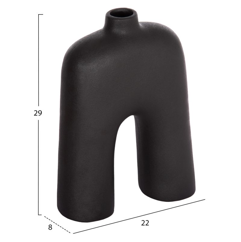 ΕΠΙΤΡΑΠΕΖΙΟ ΚΕΡΑΜΙΚΟ ΔΙΑΚΟΣΜΗΤΙΚΟ ΣΕΙΡΑ ISIL HM4599.02 ΜΑΥΡΟ ΜΑΤ 22x8x29Υεκ