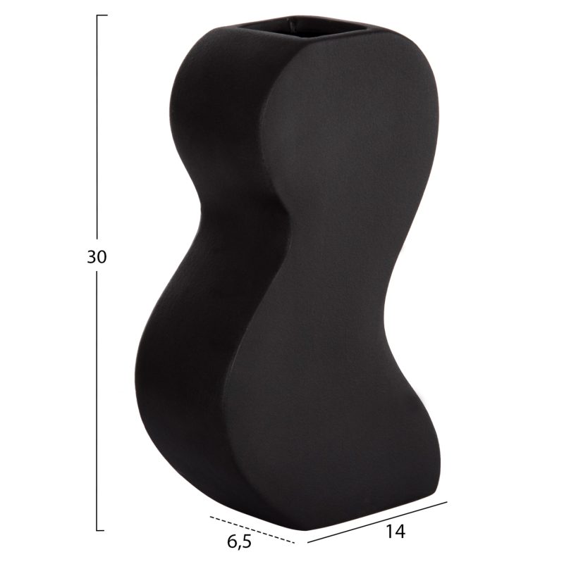 ΕΠΙΤΡΑΠΕΖΙΟ ΚΕΡΑΜΙΚΟ ΔΙΑΚΟΣΜΗΤΙΚΟ ΣΕΙΡΑ SEBOR HM4590.02 MATTE BLACK 13x6x22Υεκ