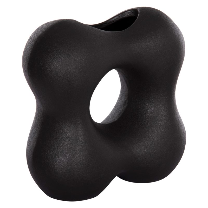 ΕΠΙΤΡΑΠΕΖΙΟ ΚΕΡΑΜΙΚΟ ΔΙΑΚΟΣΜΗΤΙΚΟ SEBOR HM4594.02 ΜΑΥΡΟ ΜΑΤ 18x9x18Υεκ